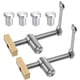 thumbnail image 1 of Paquete de 2 abrazaderas de banco de mesa de abrazadera rápida con 4 perros de banco para orificio de 20mm, tope de banco de trabajo de posicionamiento Diy y abrazaderas rápidas para orifici, 1 of 5