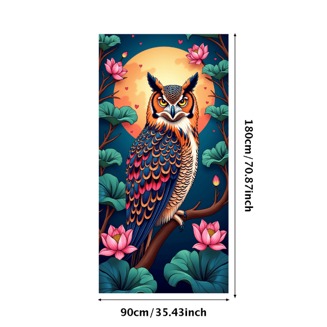 Beautiful Floral and Owl Themed Banner Party Decoration Background Backdrop for Photography Props Garden Party Spring Celebration Event Decorations