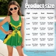 thumbnail image 7 of Xixirimido Jamaica Flag Butterfly Print Girls Swimsuit Sleeveless One Piece Skirted Swimwear Modest Hawaiian Bathing Suit for Beach Water Park Kids Swim Dress, 5-6 Years, 7 of 7