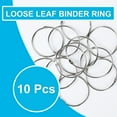 thumbnail image 2 of 3.5 Inch (10 Pack) Loose Leaf Binder Rings, Large Binder Rings, Hinge Locking Keychain Key Ring Binder, Metal Book Rings, Silver Tone, 2 of 7