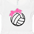 thumbnail image 4 of Inktastic Volleyball with Pink Bow Girls Baby Dress, 4 of 5