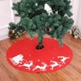 thumbnail image 4 of Falda roja para árbol de Navidad, franela, Papá Noel, reno, fiesta de Navidad, decoraciones navideñas, árbol de Navidad (rojo, 100 cm), 4 of 4