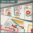 thumbnail image 2 of Merry Christmas Shower Curtain,Stamp Pattern Slub Textured Fabric Shower Curtains for Winter Holiday Decor,Water Repellent,72"×72", 2 of 6