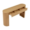 thumbnail image 4 of Christopher Knight Home 59.8" Retro Console Table, MDF Entryway Storage Table with 3 Drawers, Natural, 4 of 12