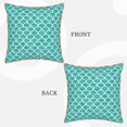thumbnail image 3 of KLL Aquamarine Glitter1 Decorative Throw Pillow Covers Velvet Soft for Couch Sofa Bedroom Living Room Outdoor - 20"x20", 3 of 8