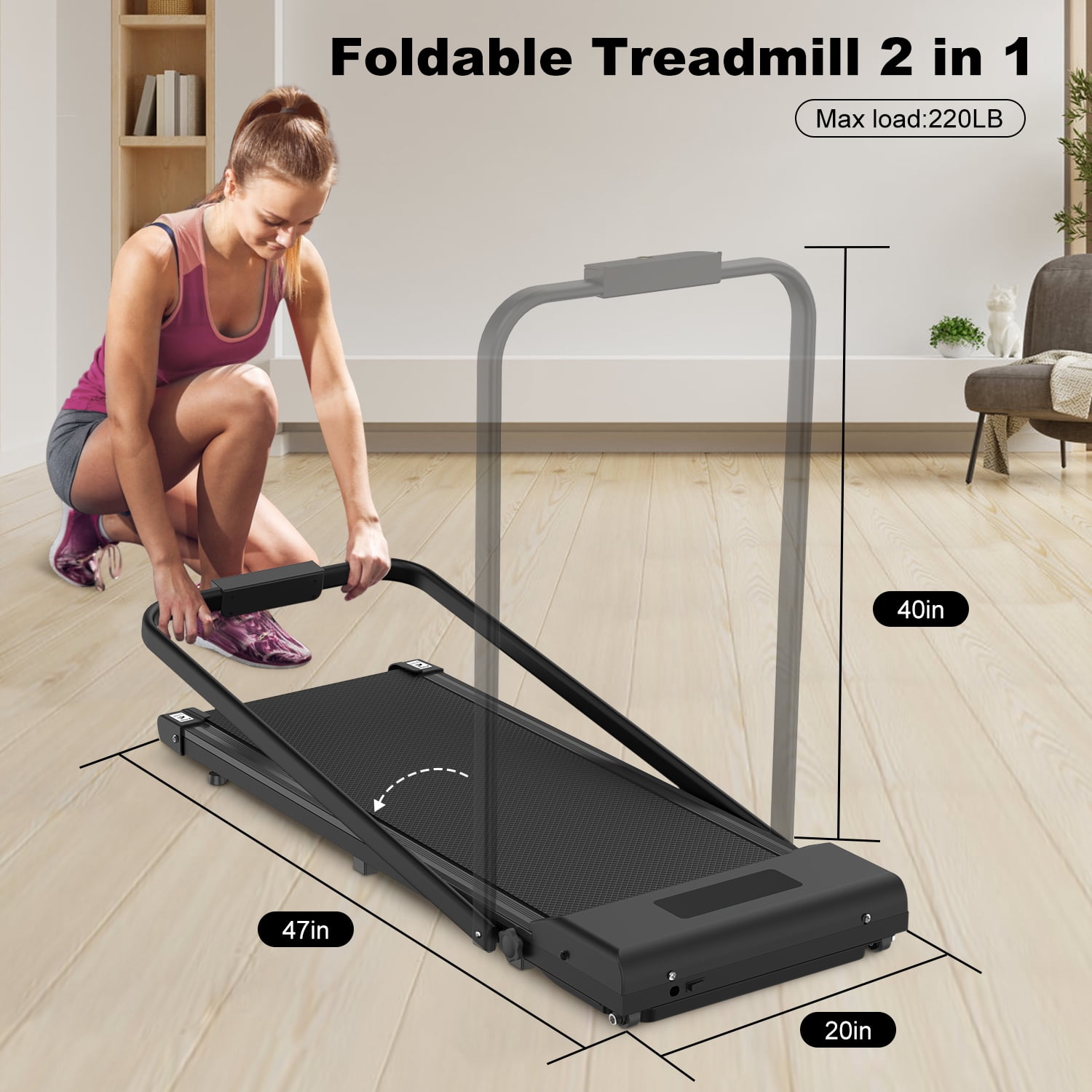 2 in 1 foldable treadmill new arrivals