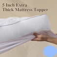 thumbnail image 2 of 5 Inch Memory Foam Mattress Topper , Supportive Fluffy Shredded Memory Foam Filled Pillow Top, Extra Soft Bed Topper with Deep Pocket, 2 of 8
