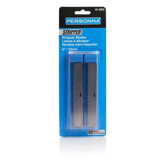 Personna 61-0472 4" .017 Floor Stripper Scraper Blades, Pack of 40