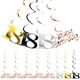 thumbnail image 5 of KAKOWELY Juego de 2 decoraciones en espiral para fiestas, decoración en espiral para 18.º cumpleaños, decoración en espiral para colgar en el techo del 18.º aniversario., 5 of 5