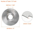 thumbnail image 2 of Uxcell 100mm Dia 27mm Arbor 0.6mm Thick 72 Tooth High Speed Steel Circular Saw Bit, 2 of 4