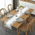 thumbnail image 3 of Hearth & Gear Spring Flower Print Table Runner Home Living Room Decoration Tablecloth Linen Tablecloth Mat Coffee Table Cloth Christmas Table 120 Inches Long compatible with Macrame Table 60 Inches, 3 of 4