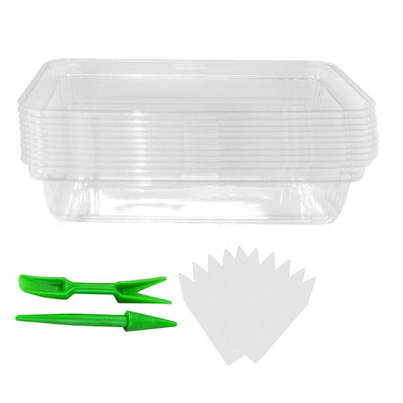 EIMELI Planting Nursery Pot 1 Set Convenient Planting Nursery Pot Widely Use Plastic Transparent Reusable Plant Starting Tray for Garden