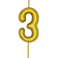 thumbnail image 2 of Hltser Birthday Candles Numbers 2.36 inch Party Cake Topper 1 Piece (Brown  Number 6), 2 of 6