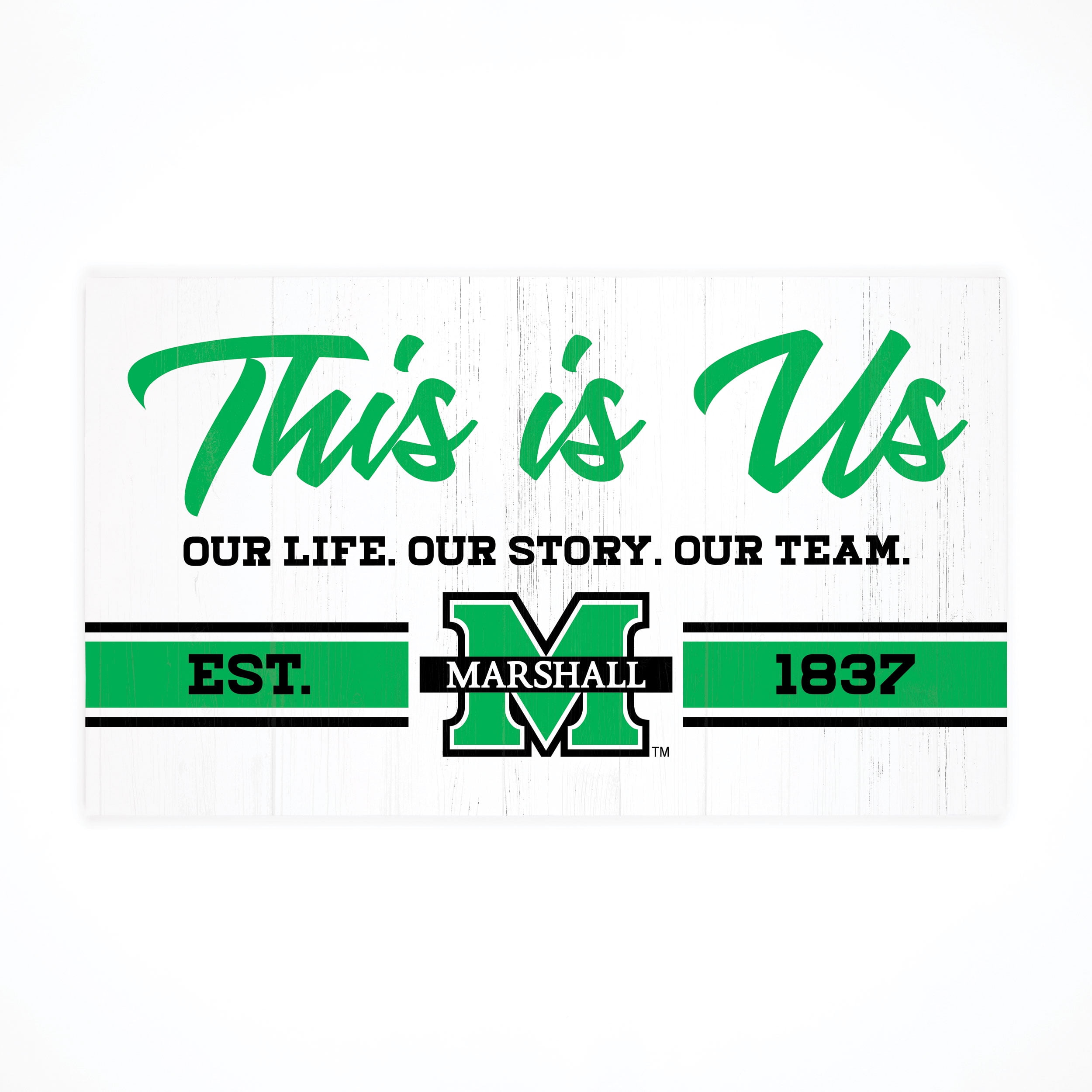 P. Graham Dunn This is Us Marshall University NCAA 24 x 14 Pine Wood Pallet  Décor Sign