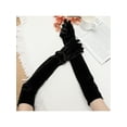 thumbnail image 6 of INSPIRE CHIC Women's Long Velvet Gloves 1920s Full Fingers Opera Glove for Evening Party Black L, 6 of 6