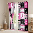 thumbnail image 3 of Feelyou Kids Cartoon Golf Curtains Pack of 2 (42x84 Each), Est Sleep Sports Curtains Blackout, Pink Stripes Stars Print Bedroom Curtains, Blackout Curtains Room Decor, 3 of 6