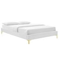 thumbnail image 1 of Modway Sutton Queen Modern Performance Velvet Bed Frame in White, 1 of 8