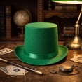 thumbnail image 3 of YAWUBT Magician Felt Top Hat for Adults, Butler Costume Top Hat, Ringmaster Hat, Steampunk Hat, Dress Up Party Hat, 3 of 6