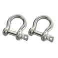 thumbnail image 4 of STRANDCHIC 2Pcs M6 Silver Bow Shackle Connector for Rigging Tool in Marine Applications, 4 of 8