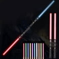 thumbnail image 1 of uds RGB 2 en 1 7/10 cambio de color espada iluminada espada de luz de Metal expandible recargable con sonido juguete de Cosplay regalos para niños, 1 of 8