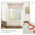 thumbnail image 5 of DriftAway Linen Textured Curtain Valances for Windows Bathroom Bedroom Living Room Kitchen Windows Basement Blinds Rod Pocket Semi Sheer 52"x14" Plus 1.75 Inches Header 1 Panel Trellis Red, 5 of 8