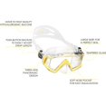 thumbnail image 2 of Cressi Panoramic Wide View Mask with Dry Snorkel Set, Clear Yellow, 2 of 4