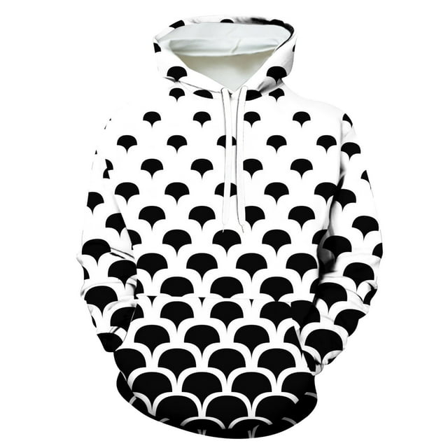 TIMIFIS Chandails à Capuche pour Hommes, Chandail en Molleton à Imprimé 3D, Graphique Fantaisie, Manches Longues, Chandails à Capuche pour Hommes, Chandails en Molleton à Enfiler - Blackfall