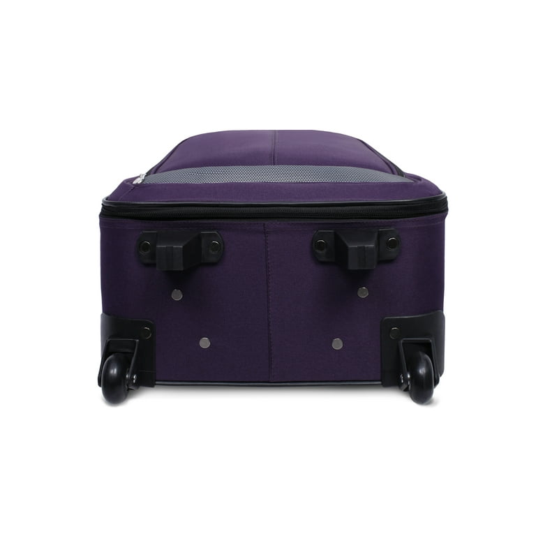 Protege 5 Piece Luggage Set Includes Check Carry on Size Tote Toiletry Bag and Cinch Bag Purple Walmart