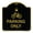 Black & Gold, variant on SignMission Designer Series Sign - Parking Only (With Cycle and Lock Symbol) | Tan & Green 18" X 18" Heavy-Gauge Aluminum Architectural Sign | Protect Your Business & Municipality |