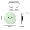 thumbnail image 2 of Hoease 10 Inch Silent Wall Clock, Mint Green Damask Vintage Decorative Wall Clock, Battery Operated Non-Ticking Round Clock for Living Room Bedroom Office Home Decor, 2 of 10
