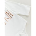 thumbnail image 6 of 3Pcs Newborn Baby Boy Halloween Outfit Cutest Pumpkin Long Sleeve Romper Bodysuit Tops Jogger Pants Set with Hat, 6 of 8