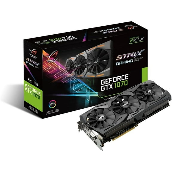 Restored ASUS GeForce GTX 1070 8GB ROG Strix OC Edition Graphic Card STRIX-GTX1070-O8G-GAMING (Refurbished)