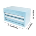 thumbnail image 3 of Mini Tool Box with 2 Drawers, Metal Tool Organizer Cabinet, 10.83 x 5.91 x 6.2 in, 3 of 15