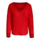 thumbnail image 4 of Pntutb Blusa informal de manga larga con cuello en V y retazos de color sólido para mujer Pntutb Pntutb-3233, 4 of 5