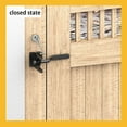 thumbnail image 2 of Spring Cable Pull Gate Latch Reliable Lock Buckle Security For Garden And Pool Entrances Self Locking Gate Short black, 2 of 9
