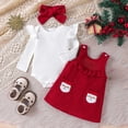 thumbnail image 2 of Kogui Baby Christmas Outfits Girl Baby Girl Clothes Print Long Sleeve Romper Ruffle Skirt Set Outfit 12 18 Months (Red,12-18 Months), 2 of 9