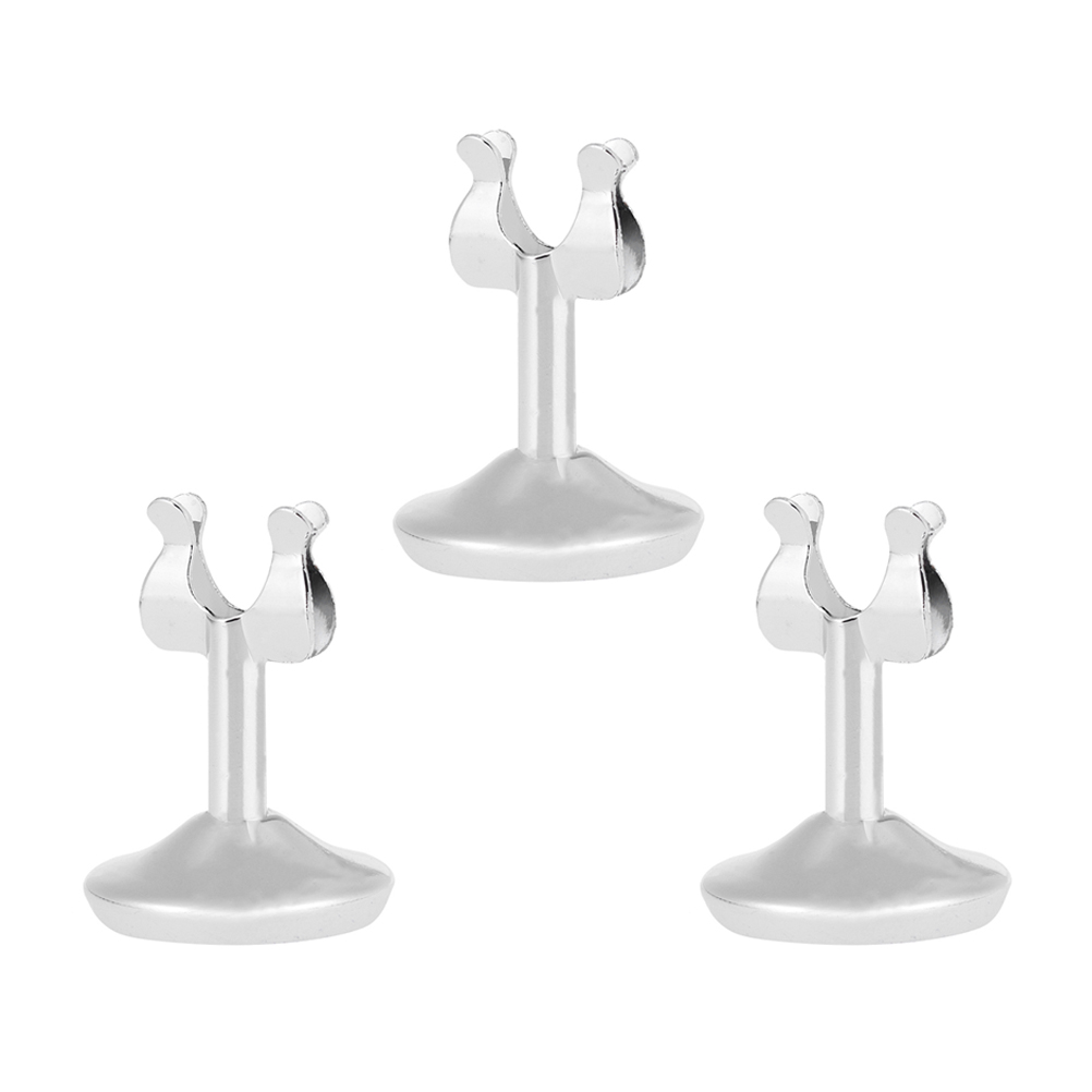 Hemoton 3Pcs Stainless Steel Menu Stand Portable Table Number Holder Menu Place Holder Meal