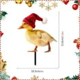 thumbnail image 4 of Qocolhg 5 Pieces Christmas Duck Decoration Garden Stakes Yard Art Decor Duck with Santa Hat Realistic Lifelike Animal Stakes for Lawn Landscape Pathway Farm, 4 of 7