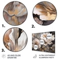 thumbnail image 3 of Designart "Peony Blooms In Motion White & Grey IV" Floral Peony Metal Wall Decor, 3 of 5
