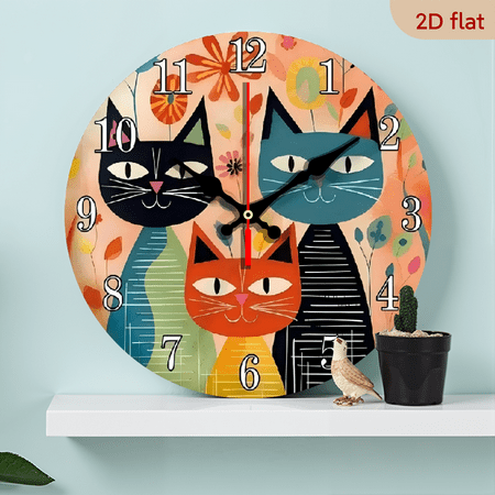 A 10-inch wall-mounted clock featuring children's cartoon illustrations. The overall style is both childlike and fresh, suitable for children's rooms or spaces with a touch of liveliness.