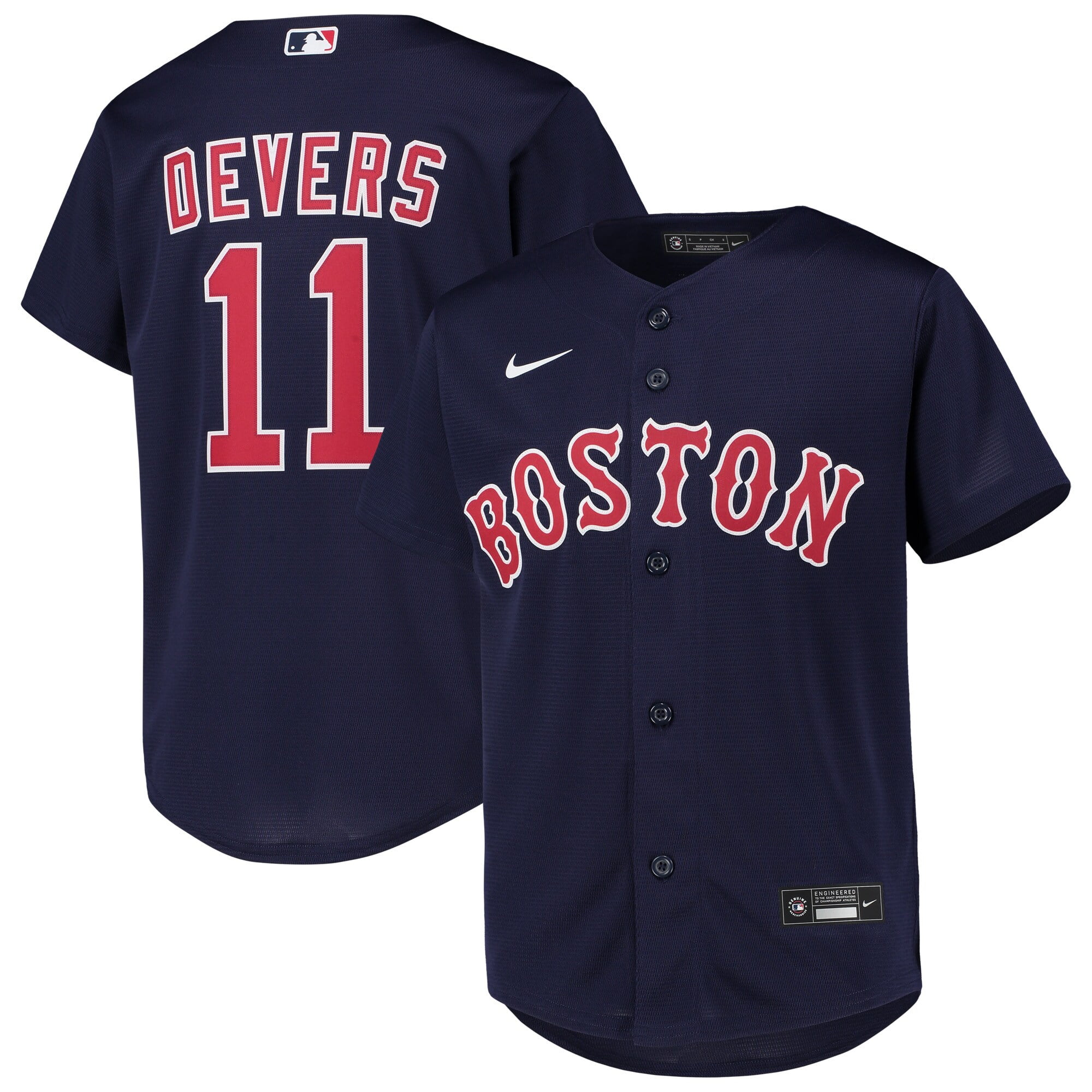 Youth Nike Rafael Devers Navy Boston Red Sox Alternate Replica Player