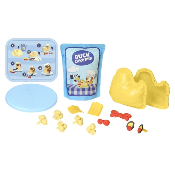 Little Tikes Creative Chefs Bluey Duck Cake Kit, with Make-It Mix Play Sand, Ages 3 