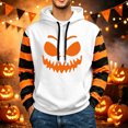 thumbnail image 2 of Mens Halloween Pumpkin Face Hoodies Funny Holiday Sweatshirts White-W01 XXXL, 2 of 4