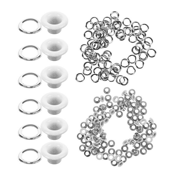 Hytrove 50pcs Small Iron Eyelets Grommets for Shoes, Tents, Clothing, Crafts, and Projects
