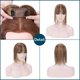thumbnail image 5 of Loveternal Postizo 100% Cabello Humano Real con Flequillo 16 Pulgadas (Castaño Medio y Rubio Oscuro), 5 of 6