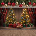 thumbnail image 6 of Festive Design Christmas Tree Decoration Holiday Banner Sparkling Gift Boxes Celebration Backdrop for Christmas Party Winter Holiday Home Decoration, 6 of 9