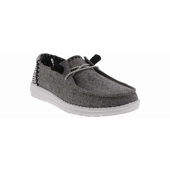 Heydude Wendy Chambray Woven Onyx Casual Shoe | 40059-09U Black