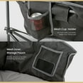 thumbnail image 4 of ARROWHEAD OUTDOOR Oversized Heavy-Duty Club Folding Camping Chair w/External Pocket, Cup Holder, Portable, Padded, Moon, Round, Saucer, Supports 330lbs, Carrying Bag, USA-Based Support, 4 of 7