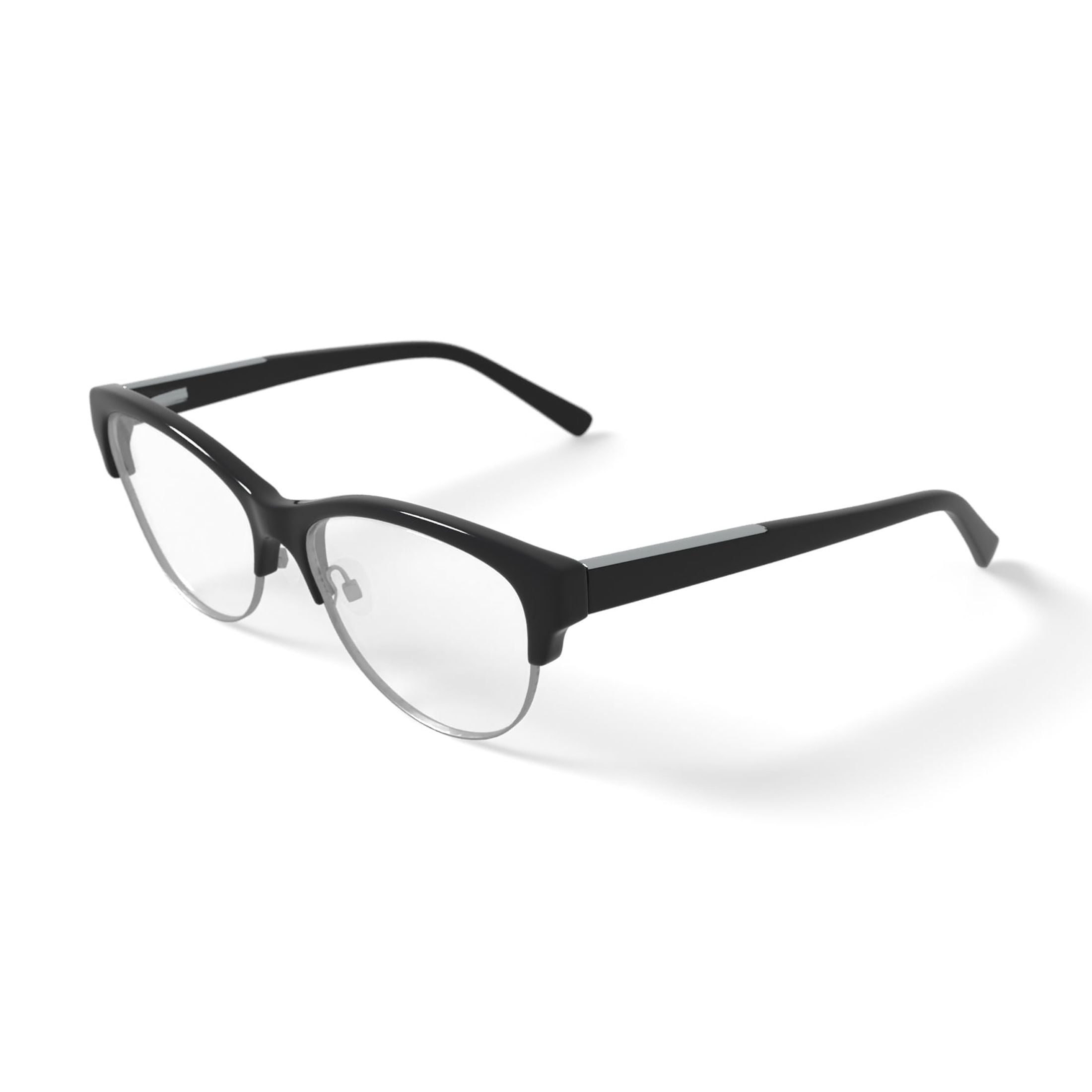Walmart Women's L5000 Prescription Eyeglasses with Case, Black/Silver