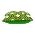 thumbnail image 4 of 20" x 7" x 20" Traditional Green and White Pillow Cover With Down Insert, 4 of 5